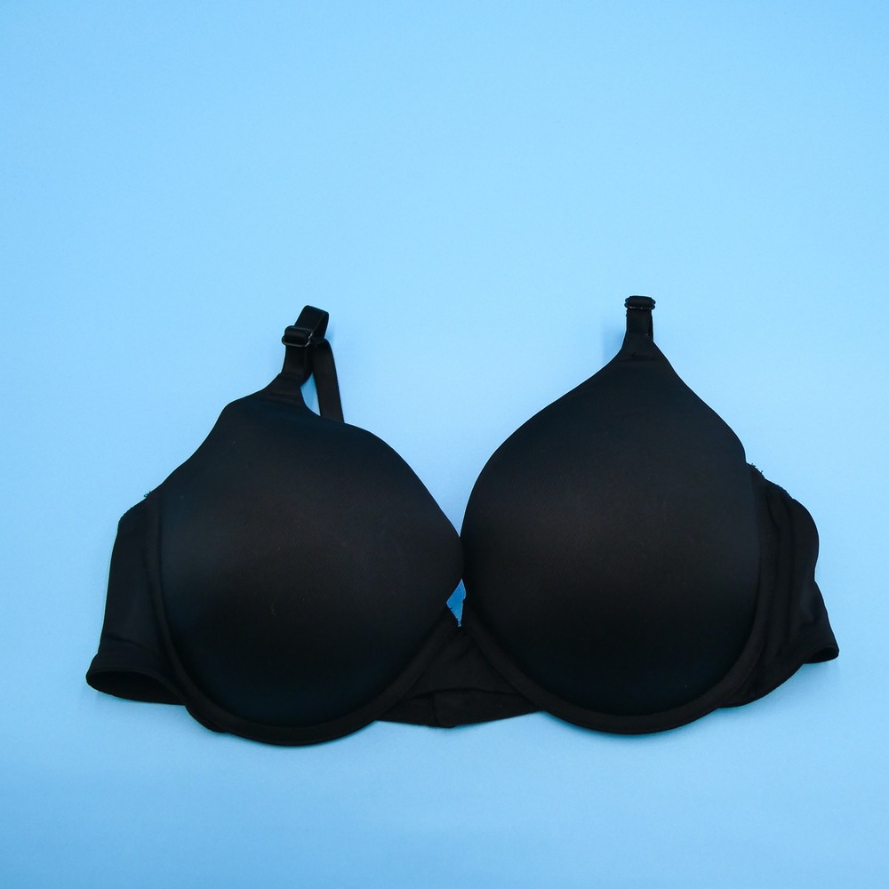 PINK Victoria's Secret Bra Womens 38C Wear Everywhere Push-Up Black Microfiber
